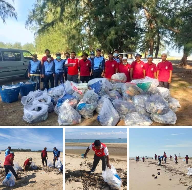 จับมือ อบต.แหลมโพธิ์ จัดเก็บขยะชายหาดแหลมตาชี