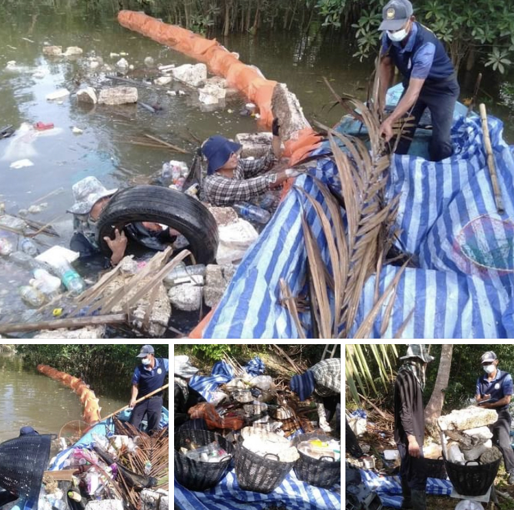 รักษ์ทะเลบ้านเกิด อาสาจัดเก็บขยะตกค้างในคลองกะเปอร์