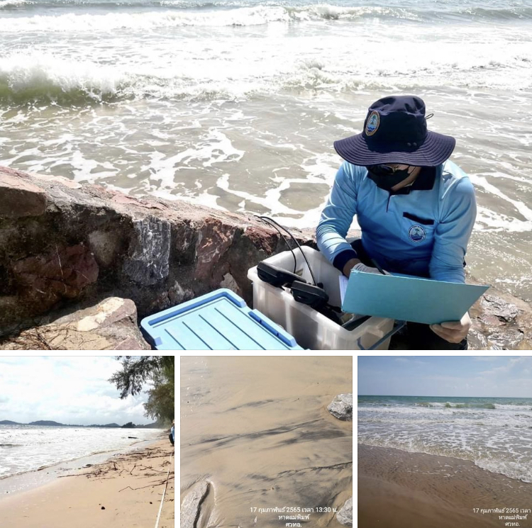 หาดแม่พิมพ์ น้ำทะเลใสอยู่ในเกณฑ์มาตรฐาน ไม่พบคราบน้ำมัน