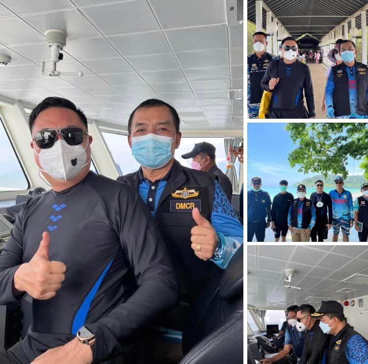 รองประธานกรรมาธิการที่ดิน ทรัพยากรธรรมชาติและสิ่งแวดล้อม สภาผู้แทนราษฎร ลงเรือตรวจเยี่ยมทรัพยากรทางทะเลและชายฝั่ง จ.กระบี่