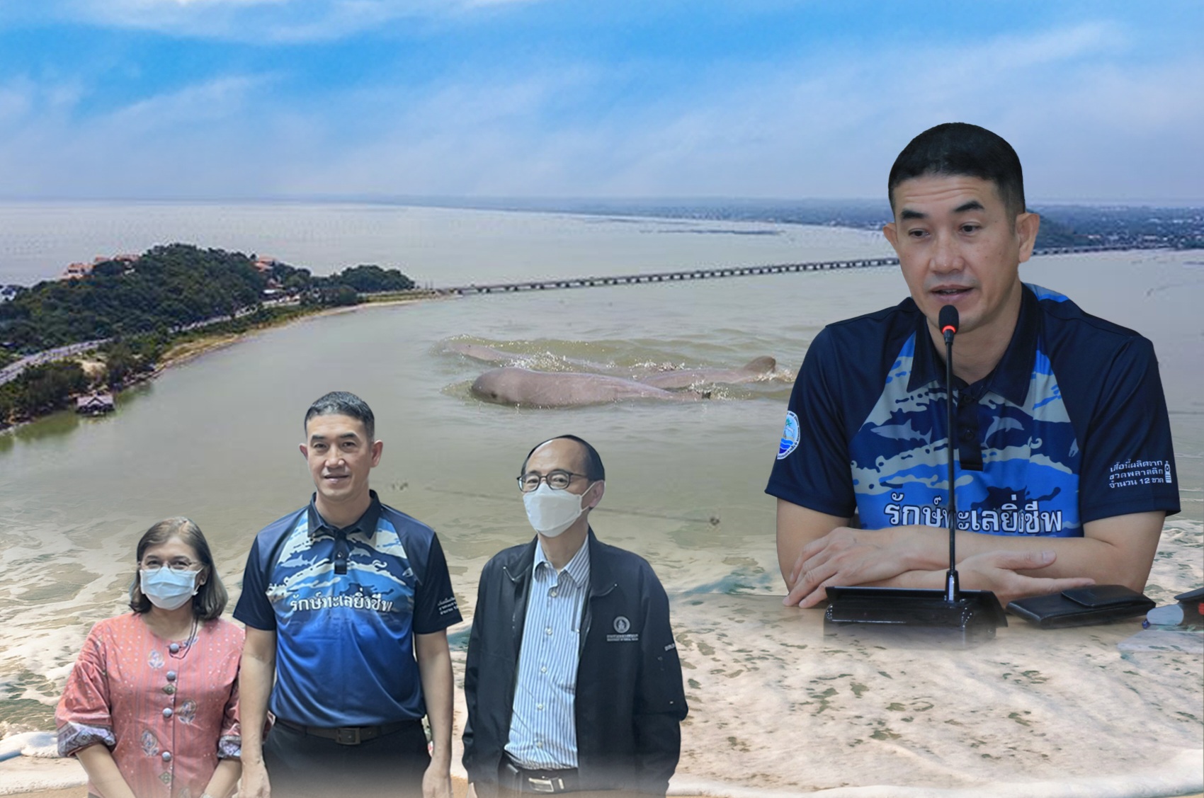 กรมทะเล หารือร่วมกับ กรมทางหลวงชนบท  แก้ไขปัญหาวิกฤตโลมาอิรวดีในทะเลสาบสงขลา