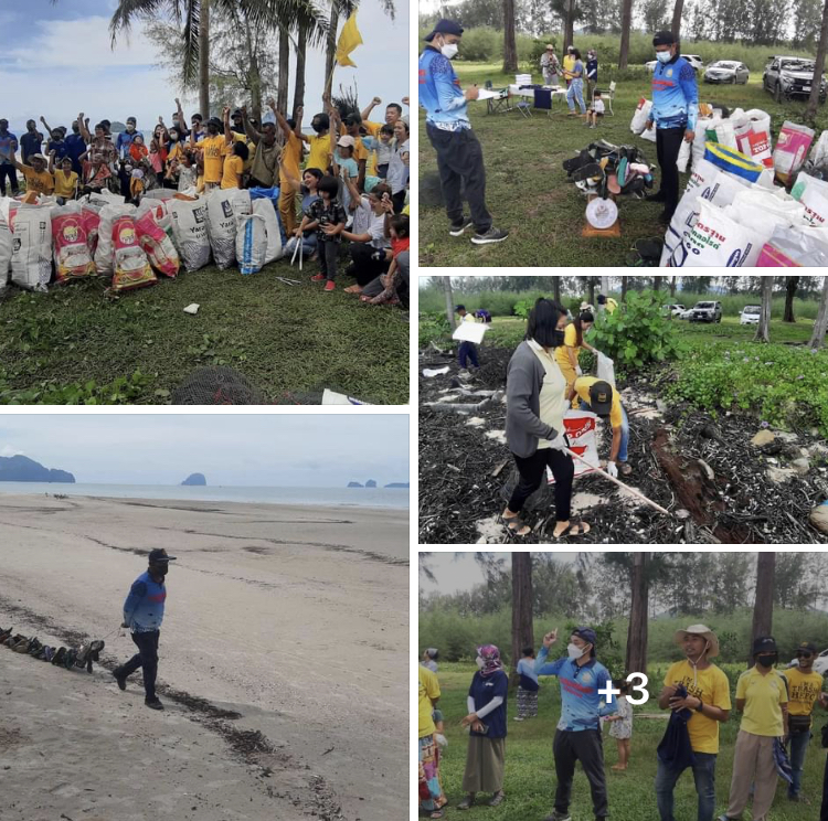 กรมทะเลและชายฝั่ง จัดเก็บขยะแบบมีส่วนร่วม ชายหาดฉางหลาง จ.ตรัง