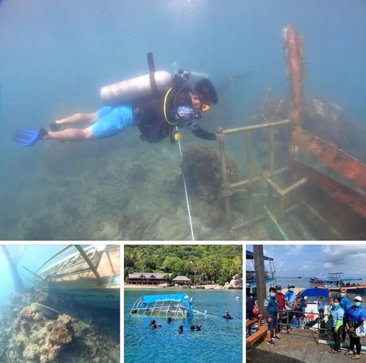 เร่งตรวจสอบเรือจมทับแนวปะการังเสียหายบริเวณอ่าวแม่หาด เกาะเต่า