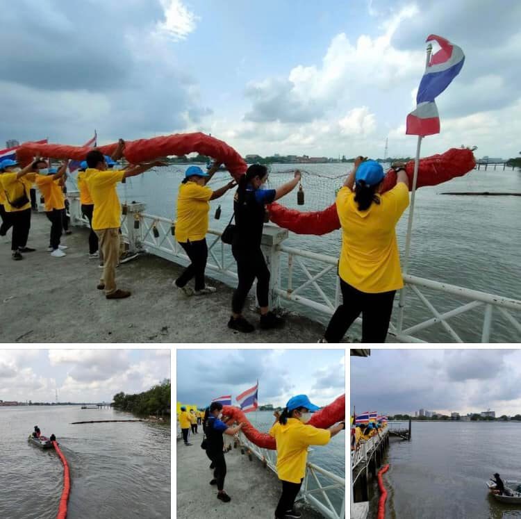 รวมใจสร้างสรรผลงานทุ่นจากขยะทะล เพื่อกักขยะปากน้ำเจ้าพระยา
