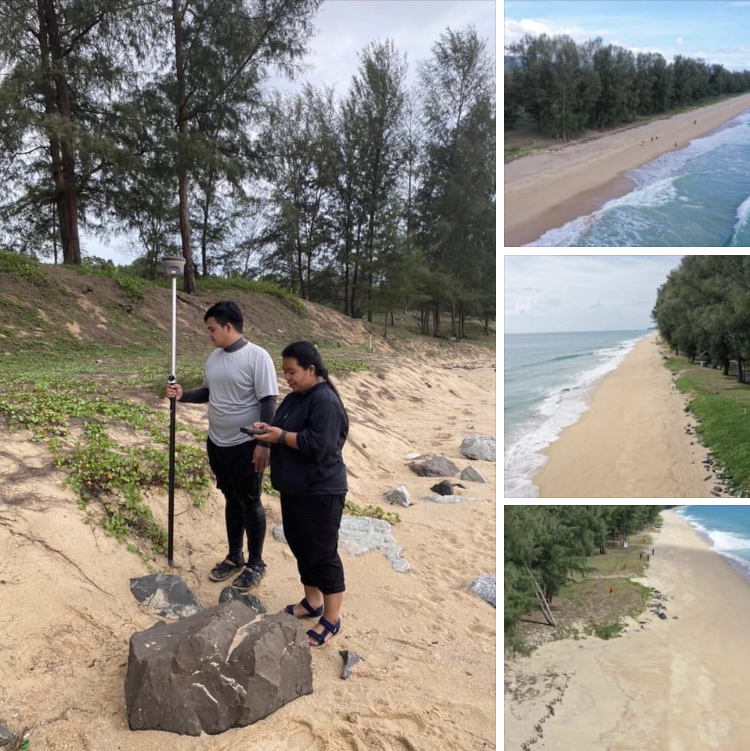 ผลการตรวจสอบ แนวชายฝั่งหาดท้ายเหมืองสมดุลปกติดี