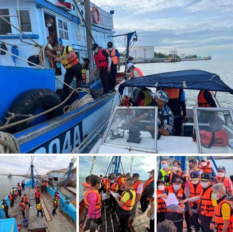 บูรณาการตรวจแรงงานในเรือประมง ทะเลสมุทรสงคราม