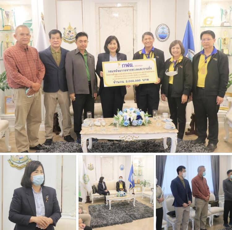 กรมทะเล รับมอบเงินสนับสนุนปักไม้ดักทรายฟื้นฟูหาดพังงา