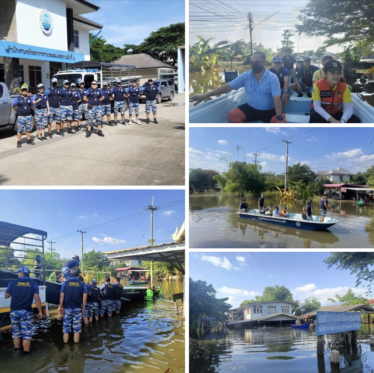 กรม ทช. ร่วมลงพื้นที่ตรวจติดตามสถานการณ์อุทกภัยในพื้นที่จังหวัดสิงห์บุรี