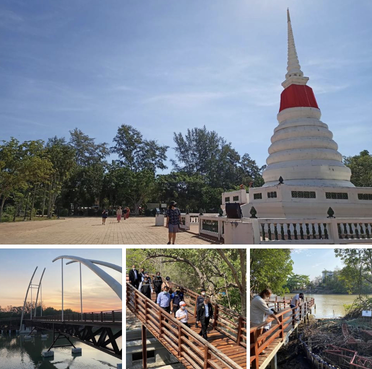 สวยทุกมุม สะพานเลียบชายป่าในป่าชายเลนระยอง