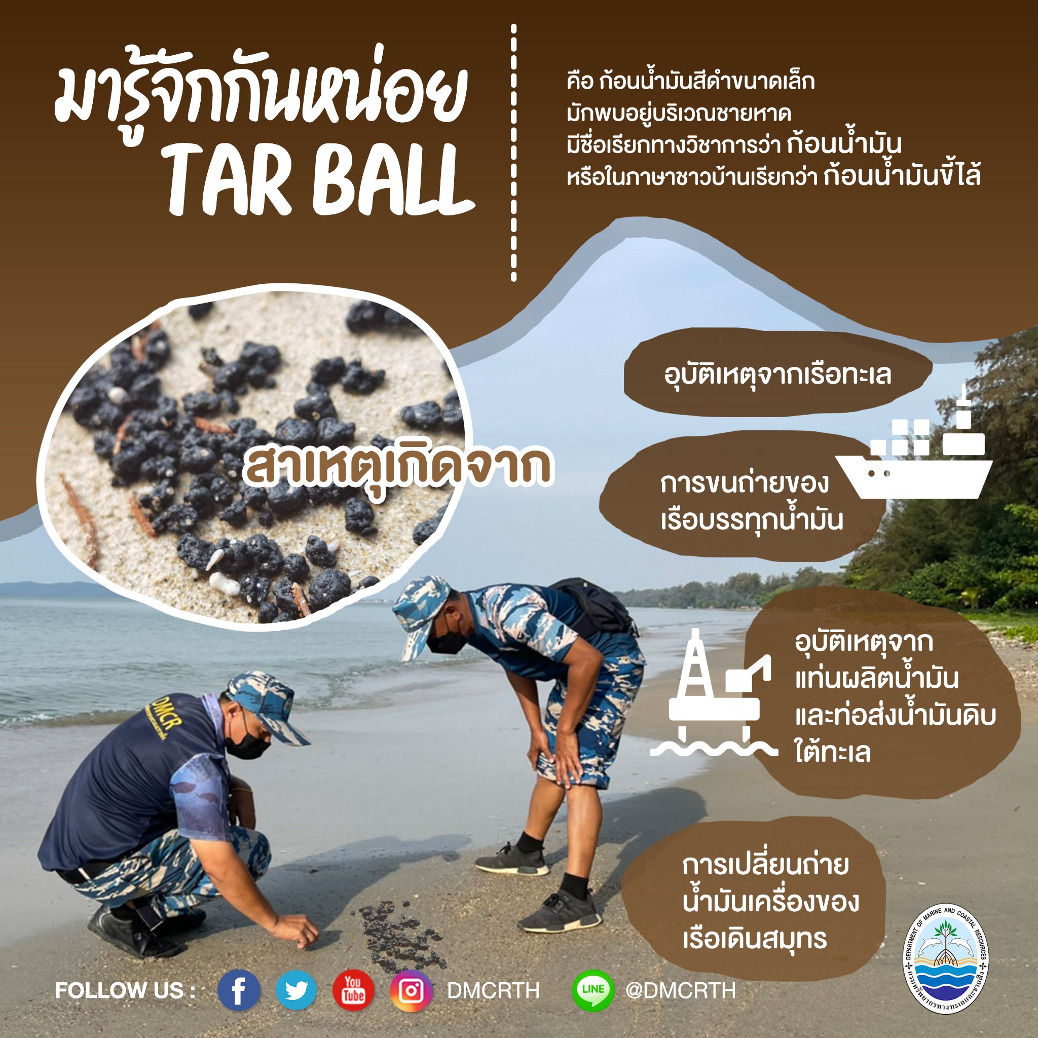 มันมาจากทะเล!!! ก้อนน้ำมันดิน หรือ Tar Ball เขาคือใคร
