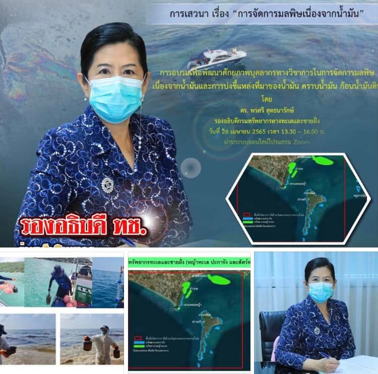 รองอธิบดี ทช. ร่วมเป็นวิทยากรในงานเสวนาการจัดการมลพิษเนื่องจากน้ำมัน ผลกระทบของน้ำมันรั่วไหลต่อทรัพยากรและระบบนิเวศทางทะเล
