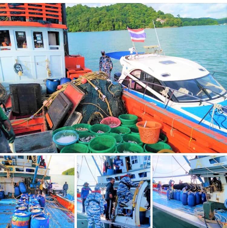 ตรวจเรือประมงทะเลภูเก็ต ไม่พบการกระทำผิดกฎหมายทะเล