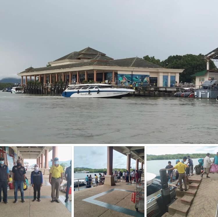 สนับสนุนงานจัดระเบียบและคัดกรองผู้เดินทางเข้าท่าเรือปากบารา