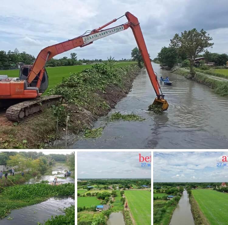 นำเรือ ทช. เคลียร์คลองเปิดทางน้ำนครชัยศรี