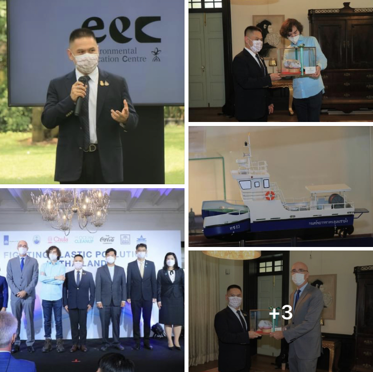 รมว.ทส. นำลงนามความร่วมมือระหว่าง บริษัท อีโค มารีน จำกัด และองค์กร The Ocean Cleanup ในงาน Fighting Plastic Pollution in Thailand