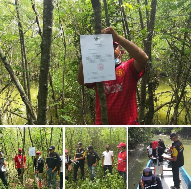 ติดประกาศ แจ้งครั้งสุดท้ายให้ออกจากพื้นที่บุกรุกป่าชายเลนนครฯ