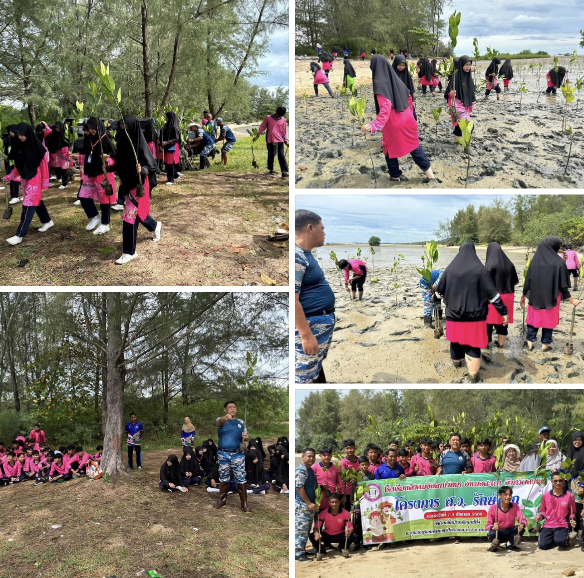 กรมทะเลชายฝั่ง จัดกิจกรรมบรรยายให้ความรู้และปลูกป่าชายเลน