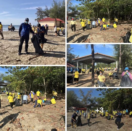 กรมทะเลชายฝั่ง ทำความสะอาดบริเวณชายหาดโครงการป่าในเมือง “มหัศจรรย์ป่าชายเลน ทุ่งโปรงทอง ปากน้ำประแส” จ.ระยอง