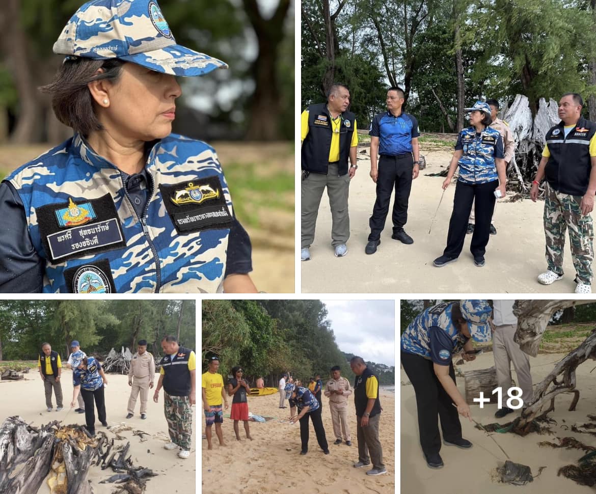 รองพรศรี ลงพื้นที่ตรวจสอบคราบน้ำมันปนเปื้อน ในท้องที่จังหวัดพังงาและจังหวัดภูเก็ต