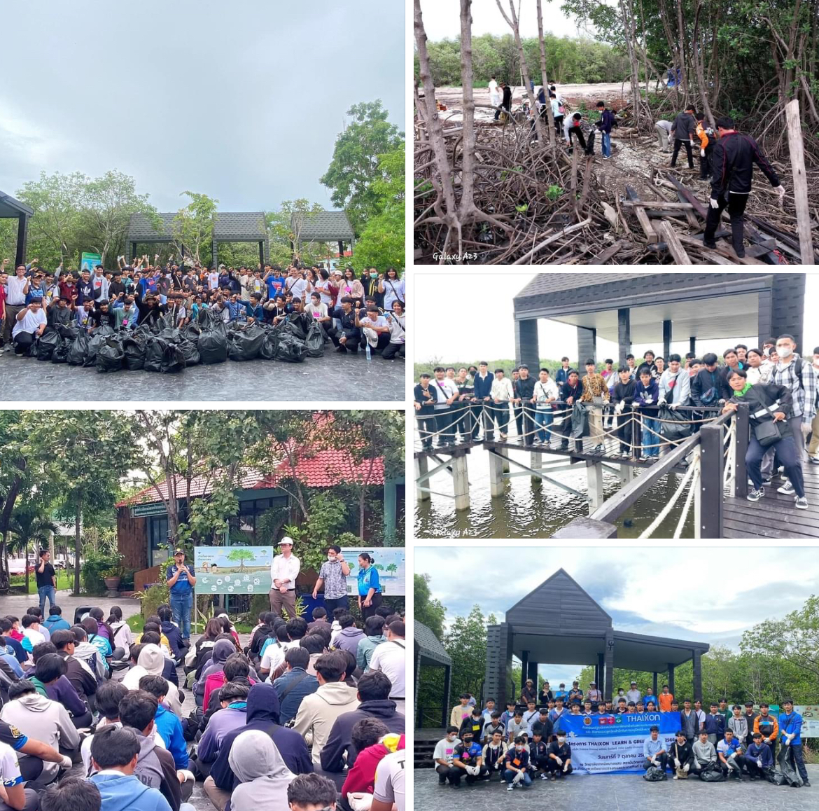 กรมทะเลชายฝั่ง นำหน่วยงานเอกชนศึกษาเรียนรู้ระบบนิเวศป่าชายเลน พร้อมทำกิจกรรมเก็บขยะริมชายฝั่ง จ.ชลบุรี