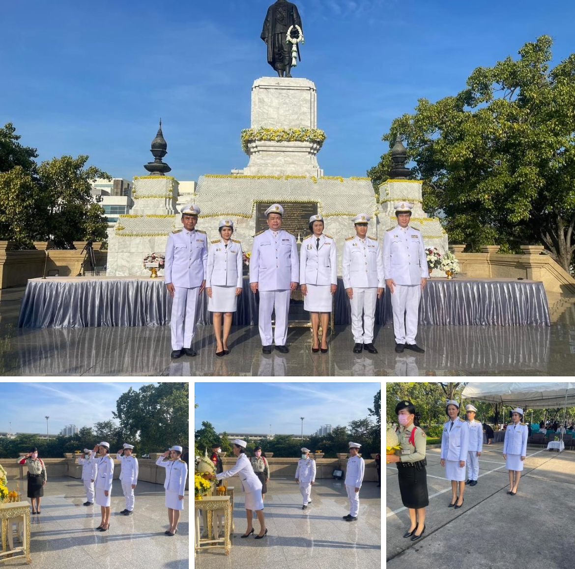 ทช. ร่วมพิธีวางพานประดับพุ่มดอกไม้ถวายราชสักการะ รัชกาลที่ 7 เนื่องในวันคล้ายวันพระบรมราชสมภพ