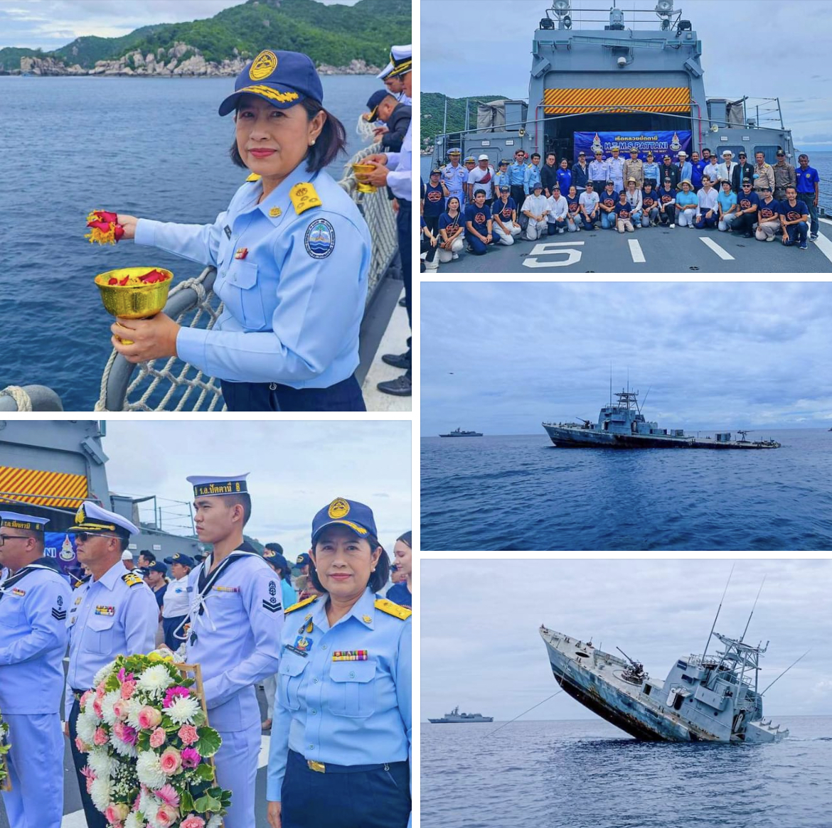รองอธิบดี ทช. ร่วมพิธีจัดวางเรือหาญหักศัตรู 312 ลงสู่ใต้ท้องทะเลเกาะเต่า