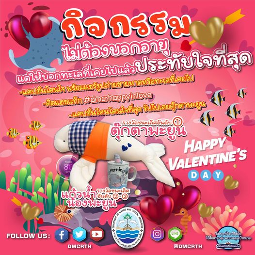 วาเลนไทน์ปีนี้ กรมทะเลชายฝั่ง ชวนทุกคนมาร่วมสนุกกับกิจกรรม “ไม่ต้องบอกอายุ แต่ให้บอกทะเลที่เคยไป แล้วประทับใจที่สุด”