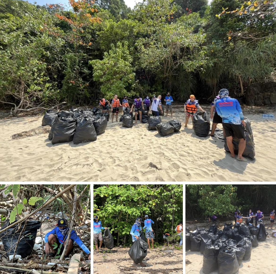 กรม ทช. จัดกิจกรรมเก็บขยะทะเลชายหาดเขาเมง จ.ตรัง