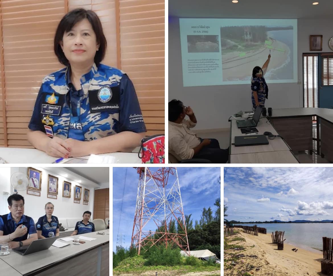 รองพรศรี นำทีมติดตามความก้าวหน้าโครงการวิจัยพัฒนาเพื่อหาแนวทางป้องกันและแก้ไขปัญหาการกัดเซาะชายฝั่ง