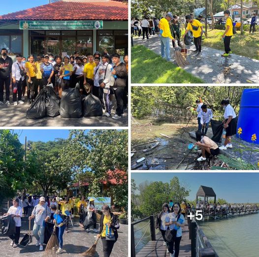 กรม ทช. ร่วมทำกิจกรรมจิตอาสาเก็บขยะและทำความสะอาดพื้นที่ชายฝั่งทะเล พร้อมบรรยายให้ความรู้ด้านระบบนิเวศป่าชายเลน