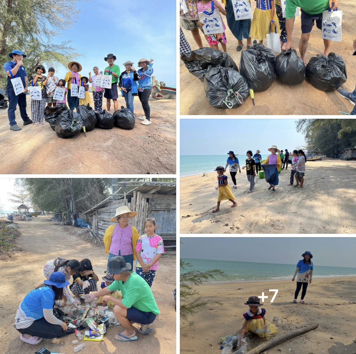 กรม ทช. ร่วมเก็บขยะบริเวณชายหาดบ้านแสงอรุณ จ.ประจวบคีรีขันธ์