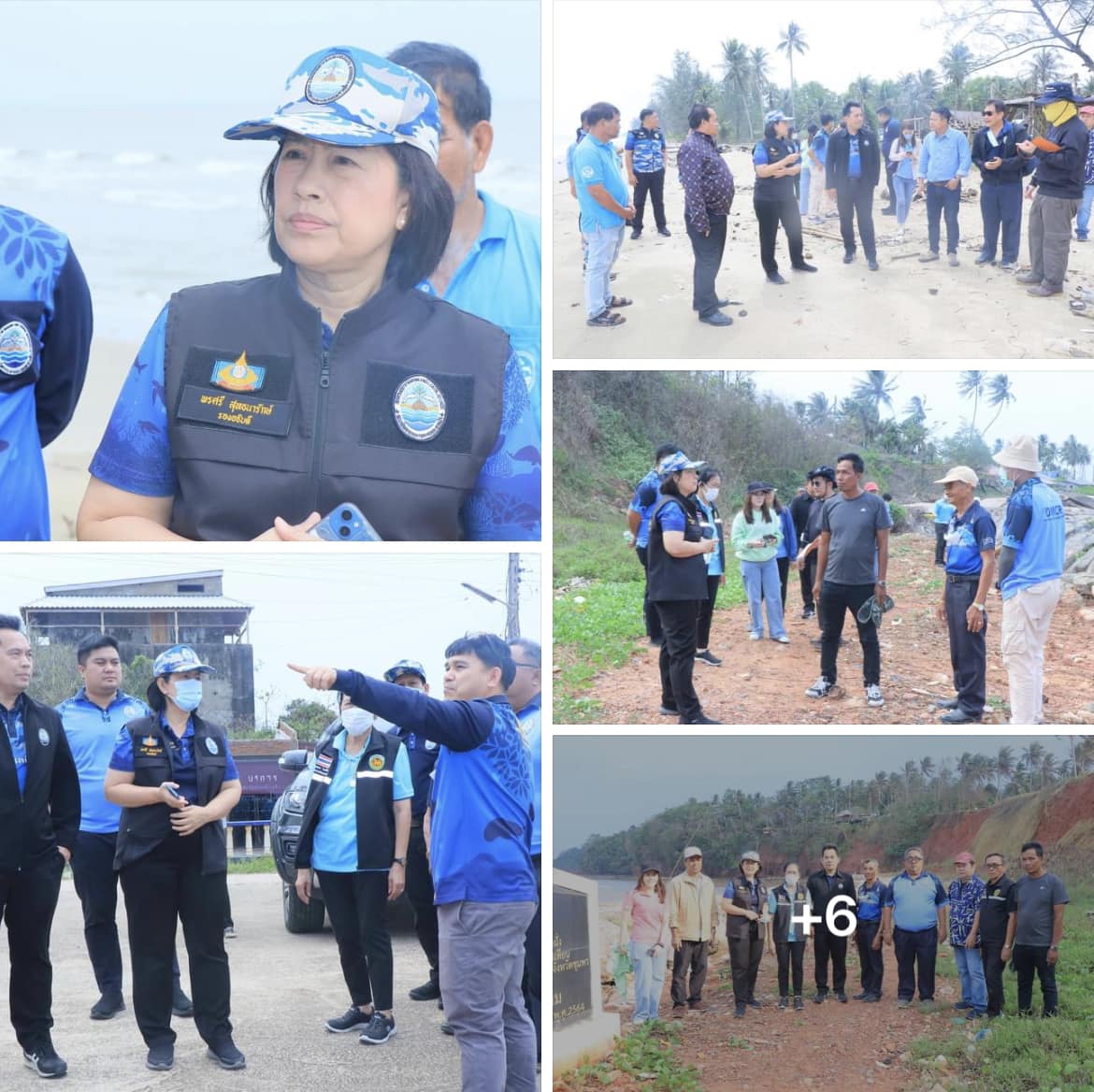 "รองพรศรี" นำทีมลงพื้นที่ติดตามสถานการณ์ด้านการกัดเซาะชายฝั่ง ในพื้นที่สุราษฯ - ชุมพร