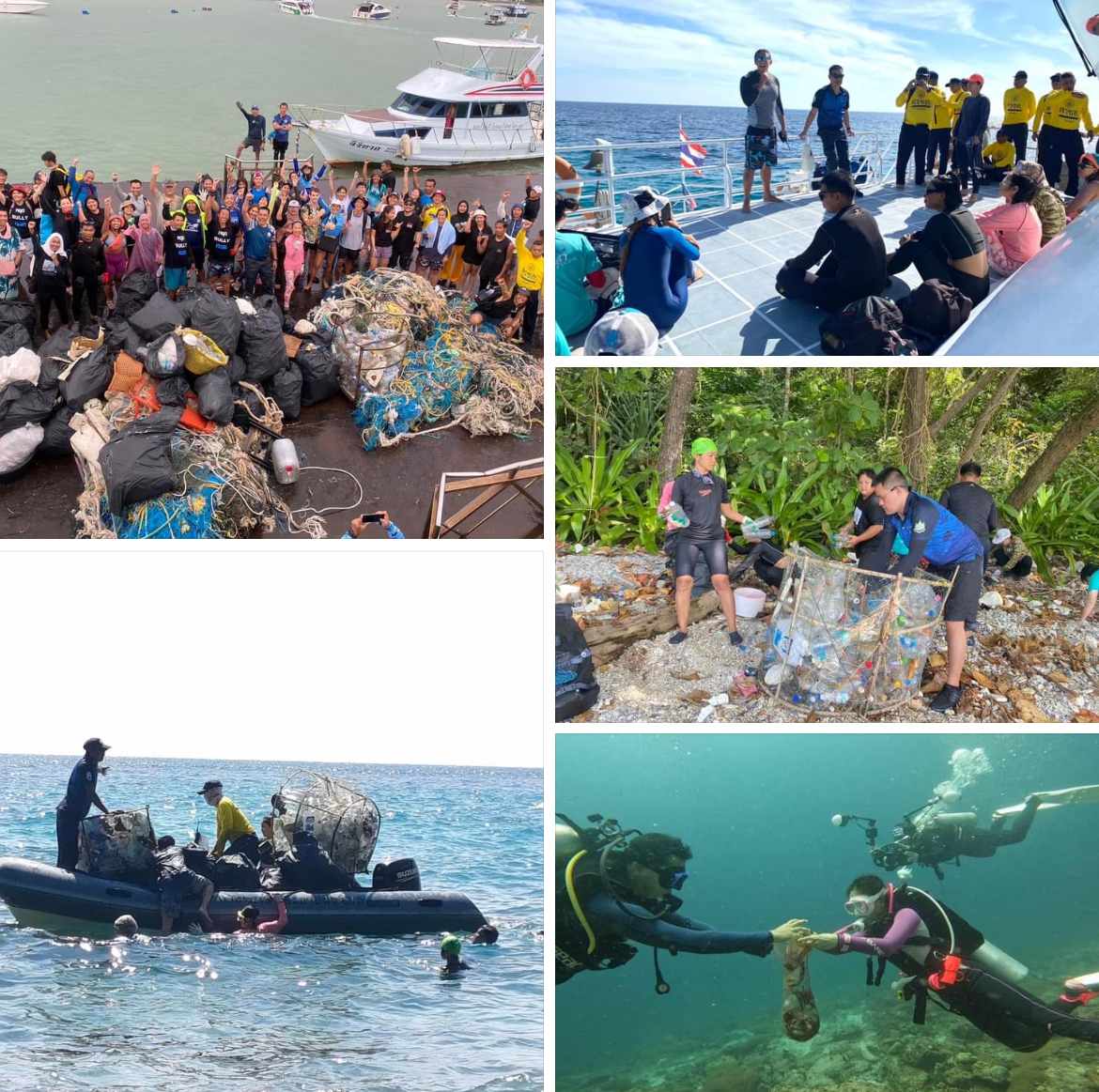 กรมทะเลชายฝั่ง ร่วมกิจกรรมเก็บกู้ขยะ "sea you strong " กิจกรรมกู้ซากอวนจากใต้ทะเล เกาะราชาน้อย จ.ภูเก็ต