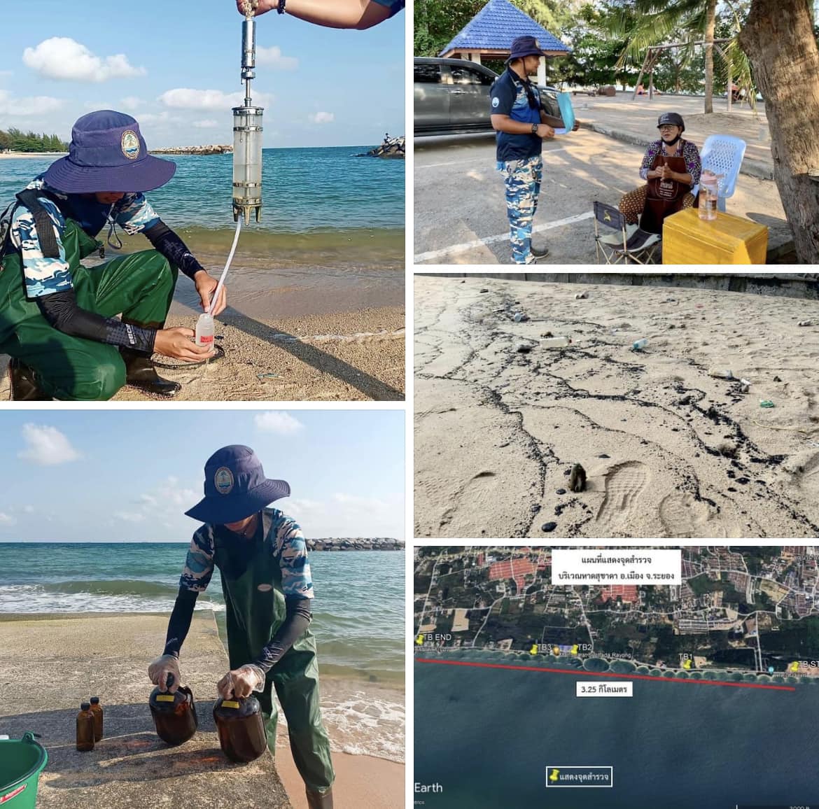กรมทะเลชายฝั่ง ลงพื้นที่ตรวจสอบคุณภาพสิ่งแวดล้อม ชายหาดสุชาดา จ.ระยอง