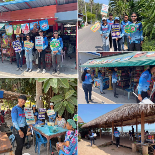 กรมทะเล ลงพื้นที่เพื่อประชาสัมพันธ์โครงการชายหาดปลอดขยะพลาสติกแบบใช้ครั้งเดียวทิ้ง ณ หาดนางกำ ตำบลดอนสัก อำเภอดอนสัก จังหวัดสุราษฎร์ธานี