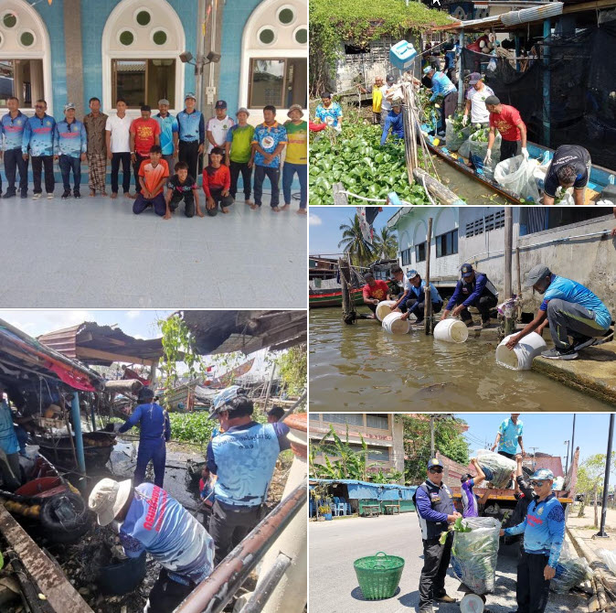 กรมทะเล ร่วมกับหน่วยงานในพื้นที่ เก็บขยะที่ตกค้างที่สำคัญแบบมีส่วนร่วมและปล่อยกุ้ง บริเวณพื้นที่แม่น้ำปัตตานี