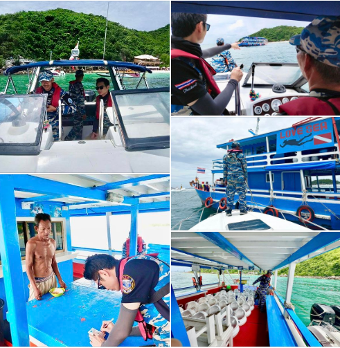 กรมทะเล ตรวจติดตามและประชาสัมพันธ์ให้กับผู้ประกอบเรือท่องเที่ยวดำน้ำเดินใต้ทะเล (Sea Walker) ณ บริเวณพื้นที่เกาะล้าน เกาะสาก เมืองพัทยา จังหวัดชลบุรี