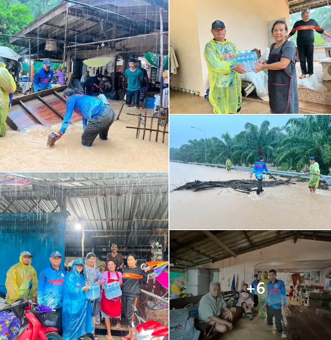 กรมทะเล ช่วยเหลือผู้ประสบภัยน้ำท่วมในพื้นที่จังหวัดชุมพร