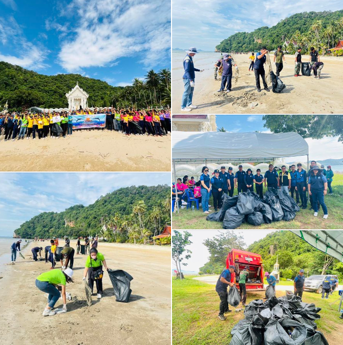กรมทะเล จัดกิจกรรมเก็บขยะ เนื่องในวันเก็บขยะชายหาดสากล ประจำปี พ.ศ. 2567 ณ บริเวณชายหาดวัดถ้ำโพงพาง หมู่ที่ 3 ต.หาดทรายรี อ.เมืองชุมพร จ.ชุมพร