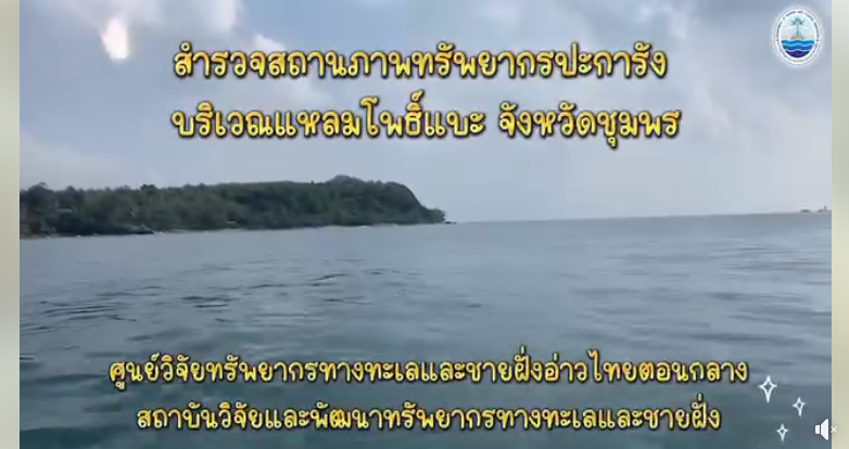 กรม ทช. สำรวจสถานภาพทรัพยากรปะการัง โดยวิธี Line-Intercept Transect และ Profile บริเวณแหลมโพธิ์แบะ อำเภอเมือง จังหวัดชุมพร