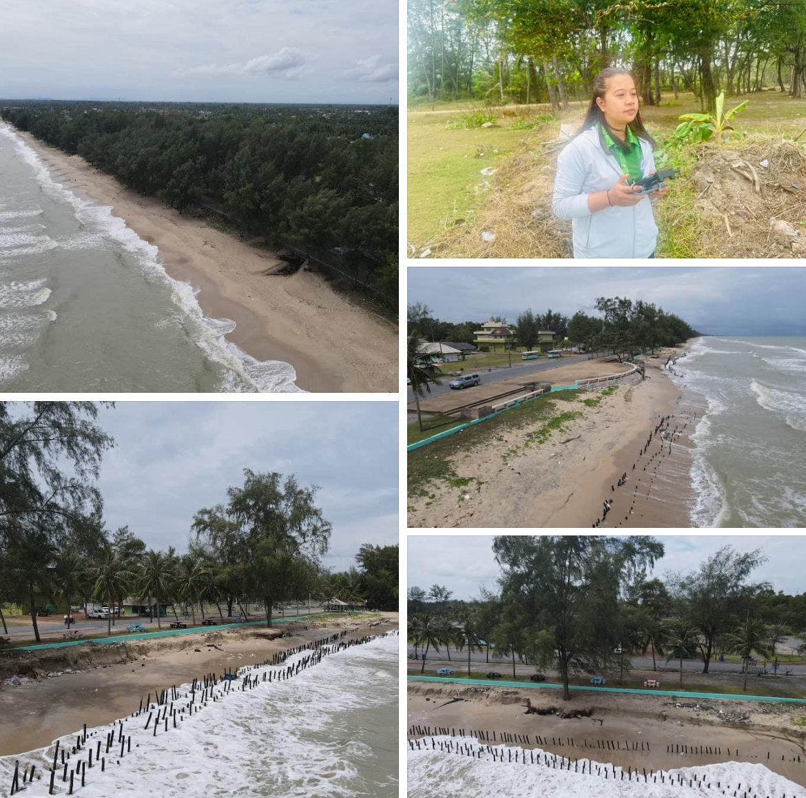 กรมทะเลชายฝั่ง สำรวจเก็บข้อมูลและติดตามสถานภาพชายฝั่ง หาดม่วงงาม จ.สงขลา