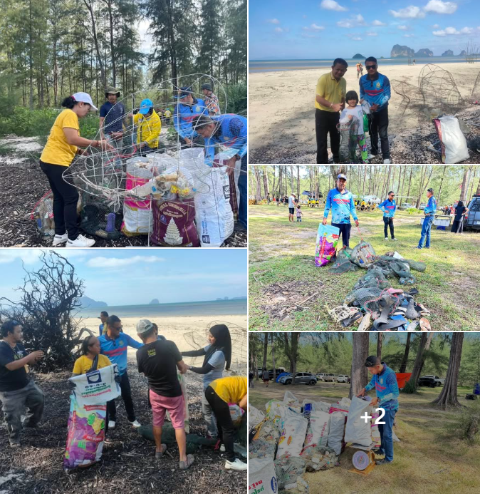 กรมทะเล ร่วมเครือข่ายฯ จัดกิจกรรม "โลกเปลี่ยน เราไม่เปลี่ยน" เก็บขยะชายหาดฉางหลาง ต.ไม้ฝาด อ.สิเกา จ.ตรัง และกิจกรรมดำน้ำเก็บขยะใต้ทะเล บริเวณเกาะยา อ.สิเกา จ.ตรัง