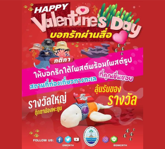 กิจกรรมไลฟ์สดประกาศรายชื่อผู้โชคดี ที่ส่งภาพทะเลที่คุณหลงรัก พร้อมแคปชั่นโดนใจ