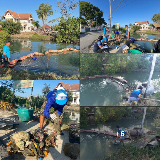 กรมทะเล ร่วมกับ อสทล. เก็บขยะจากทุ่นกักขยะ (Boom) และ(Litter trap) จ.เพชรบุรี