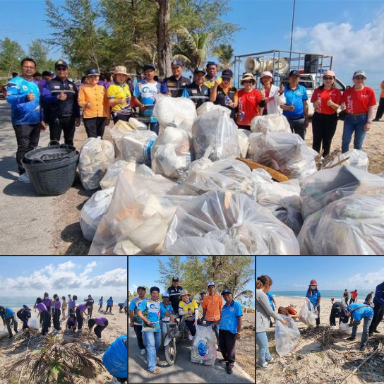 กรมทะเล ร่วมกับท้องถิ่น และ อสทล.จัดเก็บขยะทะเลภายใต้โครงการชายหาดปลอดพลาสติกแบบใช้ครั้งเดียวทิ้ง ณ พื้นที่ชาดหาดบ่อหูด ตำบลวัดจันทร์ อำเภอสทิงพระ จังหวัดสงขลา