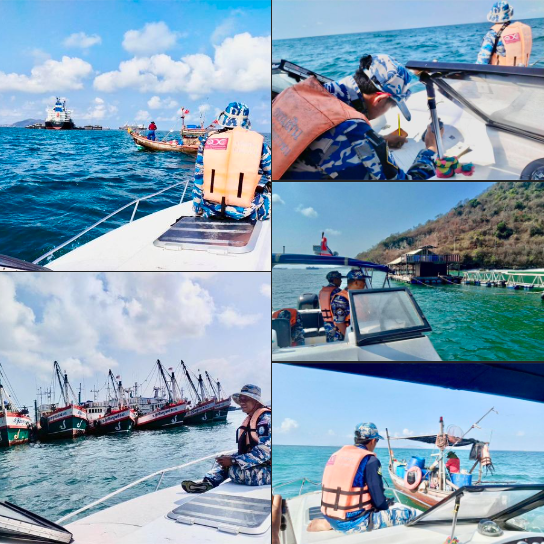 กรม ทช. ปฏิบัติงานลาดตระเวนเชิงคุณภาพทางทะเล (Smart Marine Patrol) บริเวณพื้นที่เกาะสีชัง เกาะขามใหญ่