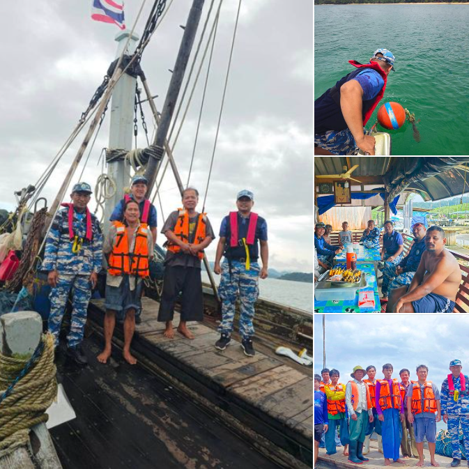 กรมทะเล ตรวจสอบซ่อมแซมทุ่นผูกเรือ ทุ่นแนวเขต บริเวณพื้นที่เกาะพยาม