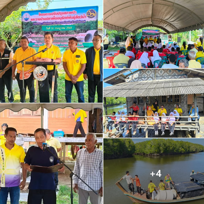 สทช.7 วางบ้านปลา–ฟื้นฟูป่าชายเลน สร้างแหล่งอาศัยสัตว์น้ำสตูลอย่างยั่งยืน