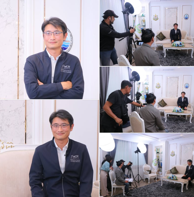 อธิบดีกรมทะเล ให้สัมภาษณ์กับ World Bank เพื่อประกอบการจัดทำ VTR ในการ Launch ผลงานภายใต้โครงการ Problue 2