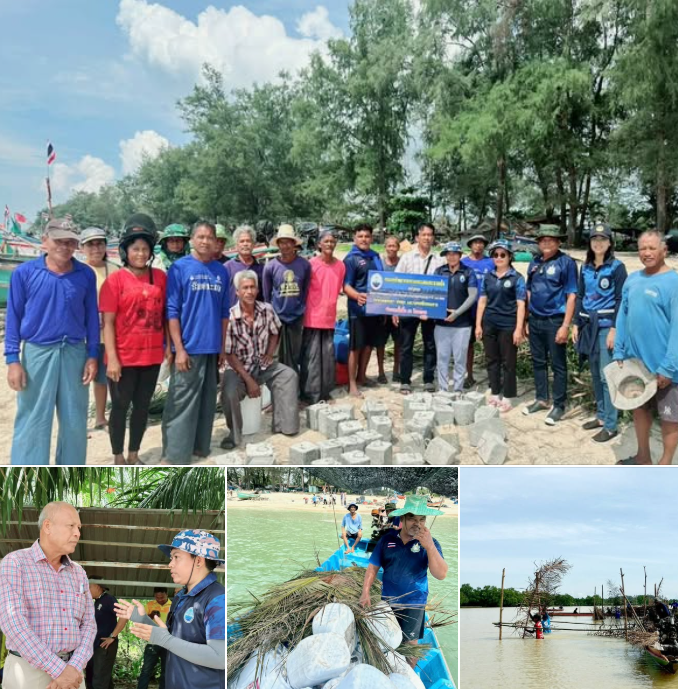 ทช. ลงพื้นที่หนุนชุมชนชายฝั่งสงขลา วางซั้งบ้านปลา ฟื้นฟูทรัพยากรทะเลและชายฝั่ง